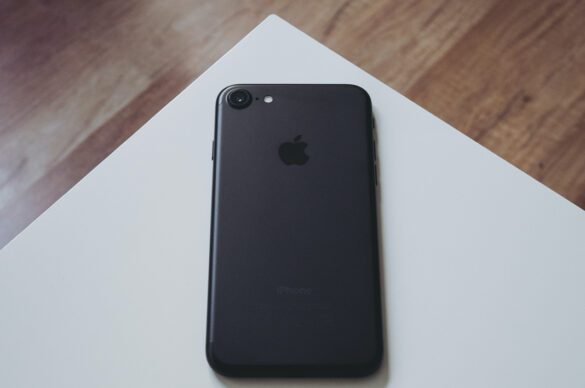 iPhone on a table