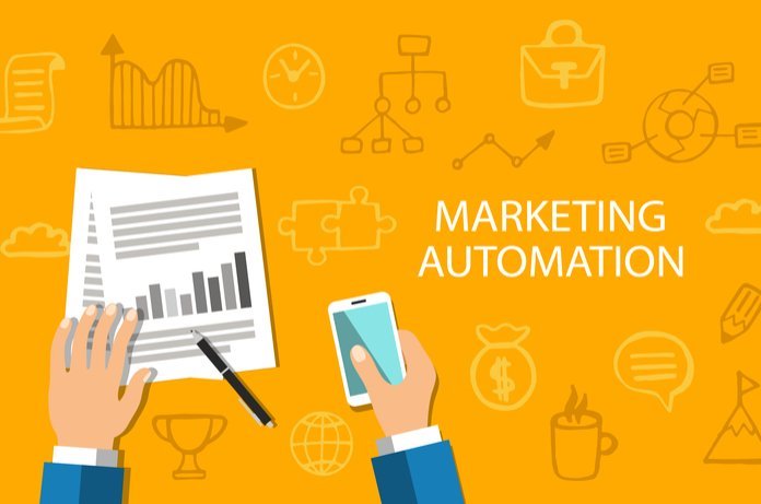 Sketch representing a man working on marketing automation I LegalTechMunch