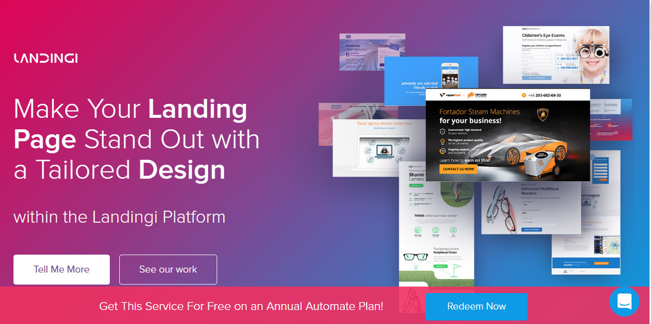 Landigi landing page software