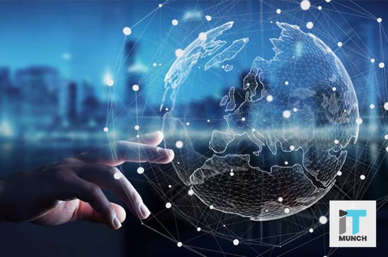 A man touching the globe | LegalTechMunch