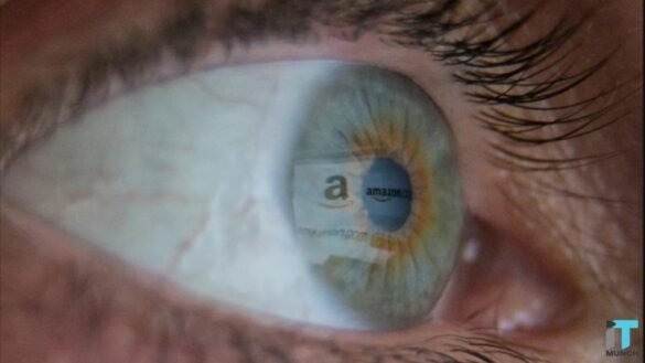 An eye with reflection of Amazon- Nielsen to measure viewers on Amazon Prime Video I LegalTechMunch