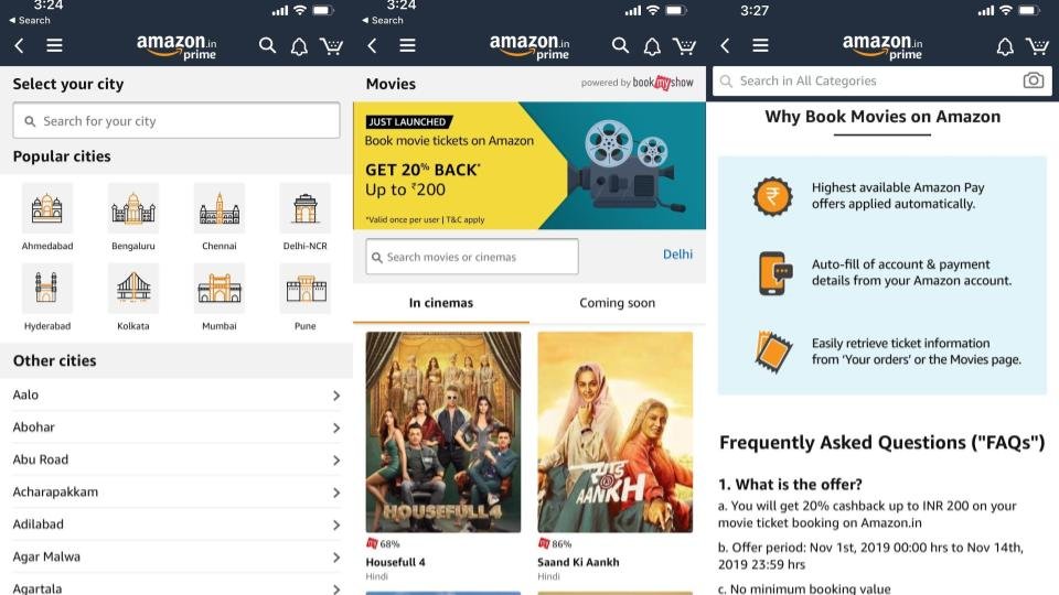 Amazon now sells movie tickets in India 1 Amazon Mobile Dashboard | LegalTechMunch