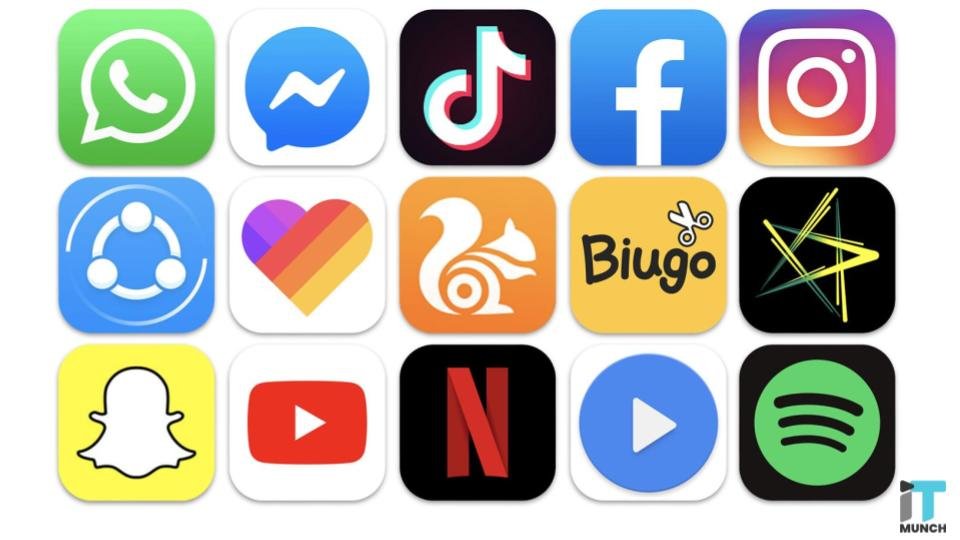 Various apps on app store