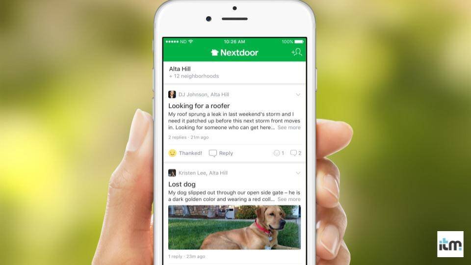 Nextdoor and Walmart join on a new neighbourly assistance plan 1 Nextdoor App being used on the phone | LegalTechMunch