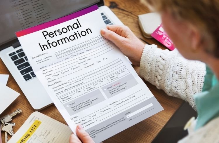Personal information form