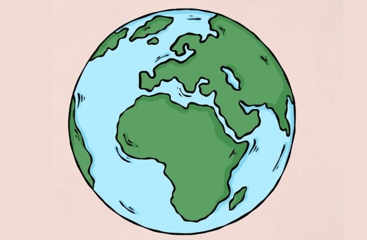 Continents on planet earth