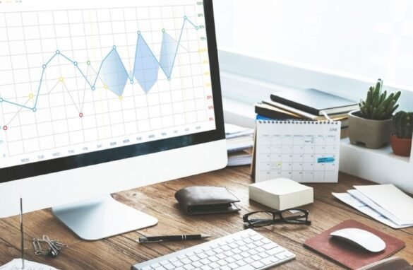 A data driven business report on a desktop screen