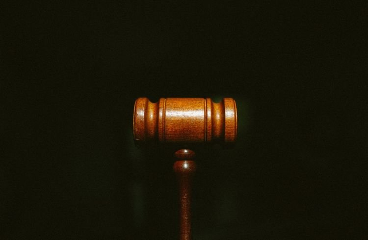 A gavel in the courtroom