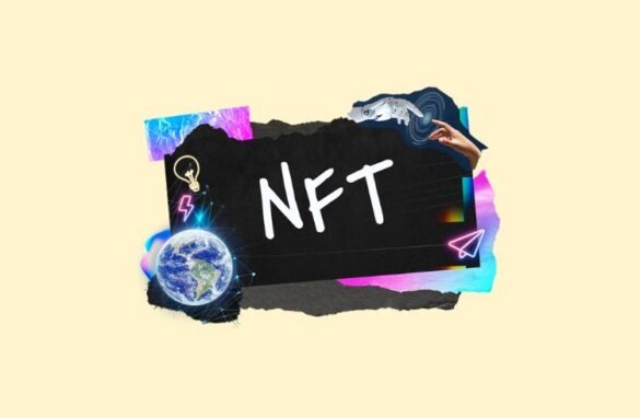 NFT graphic on a plain background