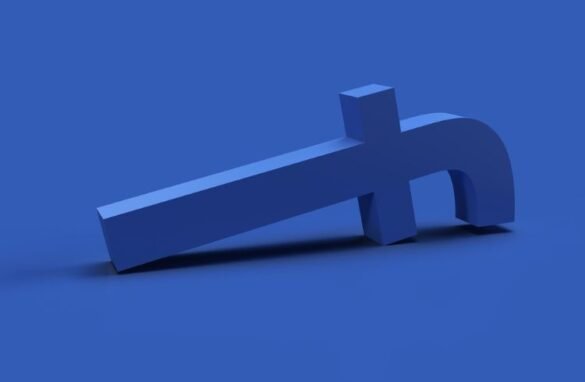 Facebook paid ads - Facebook logo against a blue background